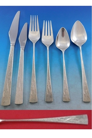 Da Vinci Eng by Reed & Barton Sterling Silver Flatware Service Set 78 pcs Modern